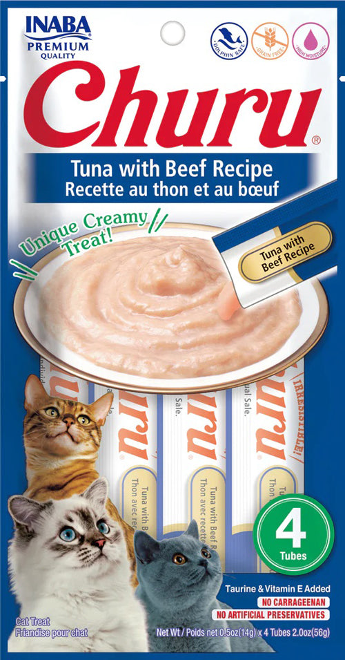 Inaba Cat Churu Puree Tuna Beef 2Oz-6Ct