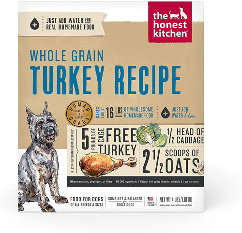 Honest Kitchen Dog Gourmet Grains Turkey and Whitefish 4lbs. Box