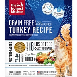 Honest Kitchen Cat Grain Free Dehydrated Turkey 4Lb