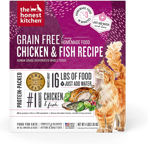 Honest Kitchen Cat Grain Free Dehydrated Chicken Whitefish 4Lb