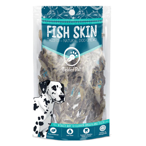 Tickled Pet Dog 8oz. Icelandic Codfish Skin Twists