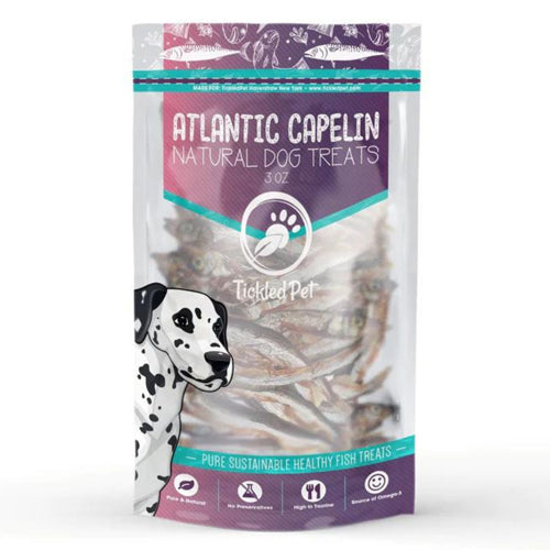 Tickled Pet Dog 3oz. Atlantic Whole Capelin