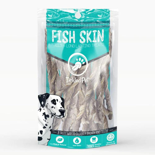 Tickled Pet Dog 6oz. Icelandic Codfish Skin Rolls