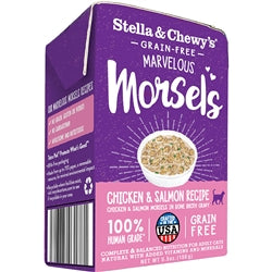 Stella and Chewys Cat Marvelous Morsels Chicken and Salmon 5.5Oz (Case Of 12)