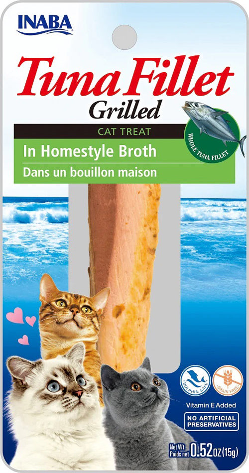 Inaba Cat Grill Fil Tuna-Hmstylbroth 0.5Oz-6Ct