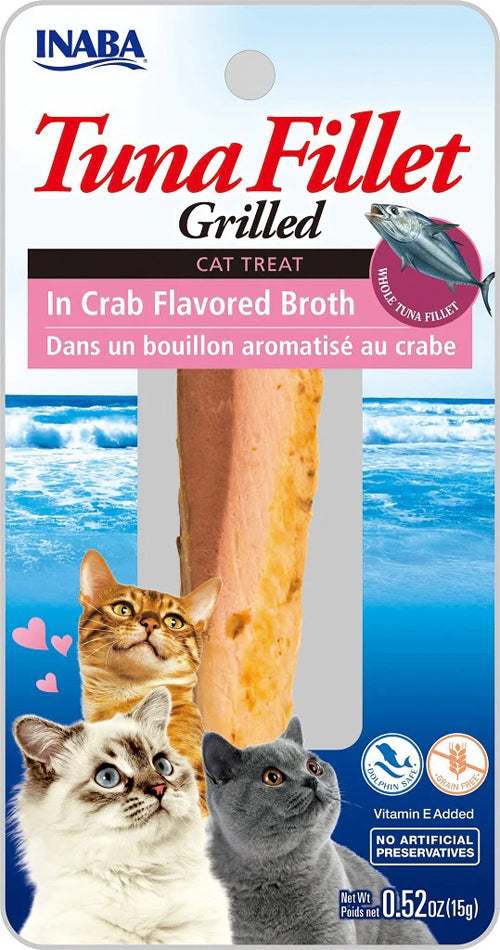 Inaba Cat Grill Fil Tuna -Crab Broth 0.5Oz-6Ct