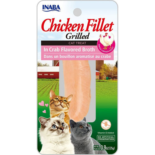 Inaba Cat Grill Fil Chickn-Crab Broth 0.9Oz-6Ct