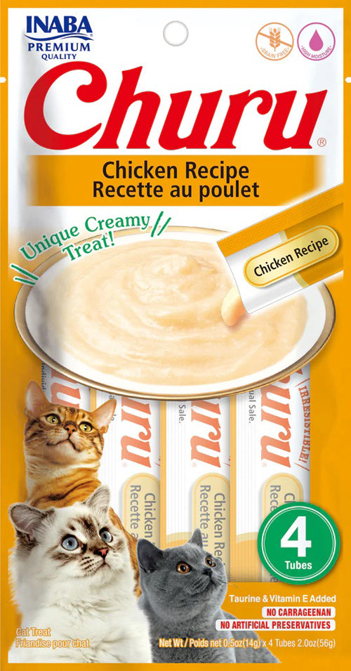 Inaba Cat Churu Puree Chicken 0.52Oz-6Ct