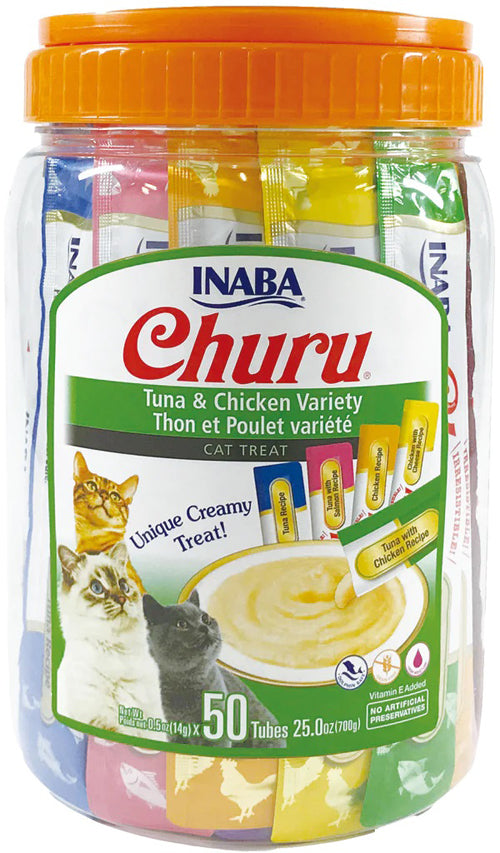 Inaba Cat Churu Tuna Chicken 50Ct Jar