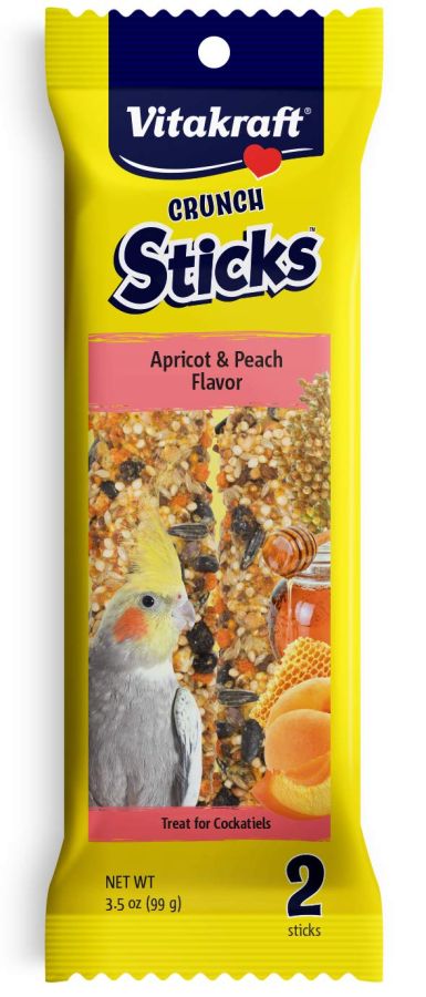 Vitakraft Crunch Sticks Apricot & Peach Cockatiel Treats