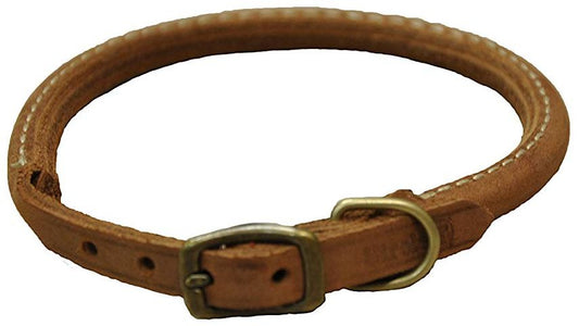 CircleT Rustic Leather Dog Collar Chocolate