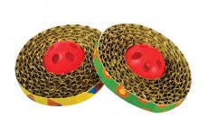 Petstages Spin and Scratch Cat Toy Scratching Pad Multi-Color