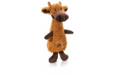 Charming Pet Products Scruffles Moose Plush Dog Toy Brown Small