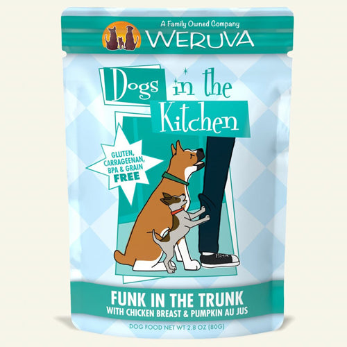 Dogs In The Kitchen Dog Funk In Trunk with Chicken and Pumpkin 2.8oz. Pouch (Case Of 12)