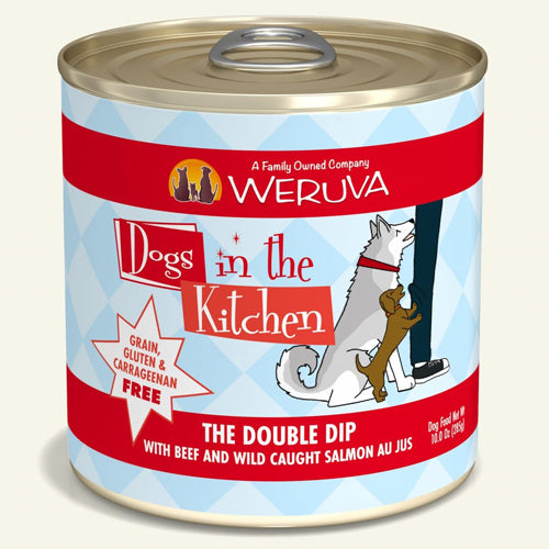 Dogs In The Kitchen The Double Dip with Beef and Wild-Caught Salmon Au Jus 10oz. (Case Of 12)