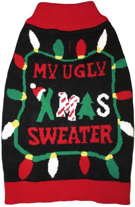 Fashion Pet Black Ugly XMAS Dog Sweater