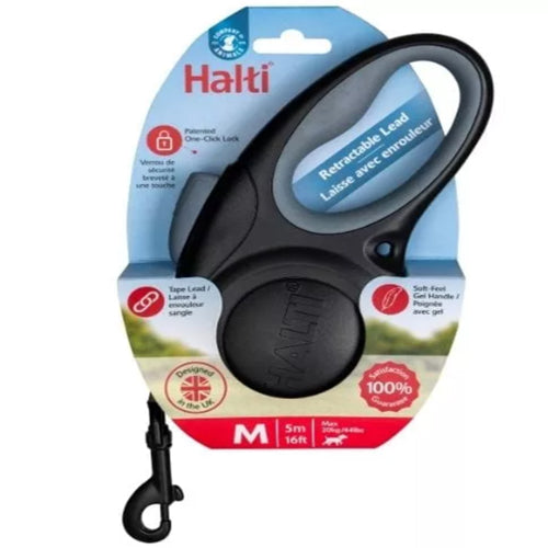 The Company Of Animals Dog Halti Retractable Lead Black Medium