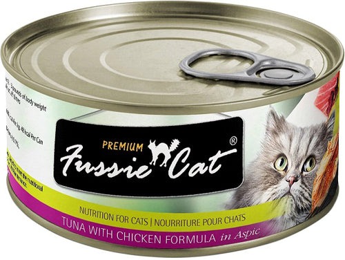 Fussie Cat Premium Tuna Chicken In Aspic 2.82oz/24 Can