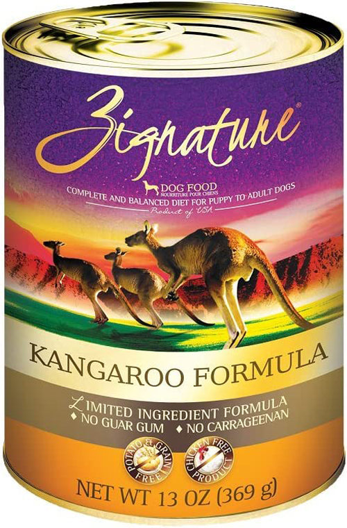 Zignature Dog Canned 13oz. Kangaroo (Case of 12)