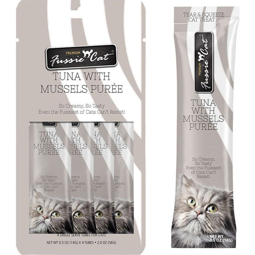 Fussie Cat Puree  Tuna Mussels 2oz/18count