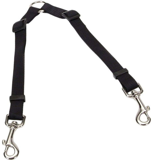 Coastal Pet Two Dog Adjustable Nylon Coupler Black