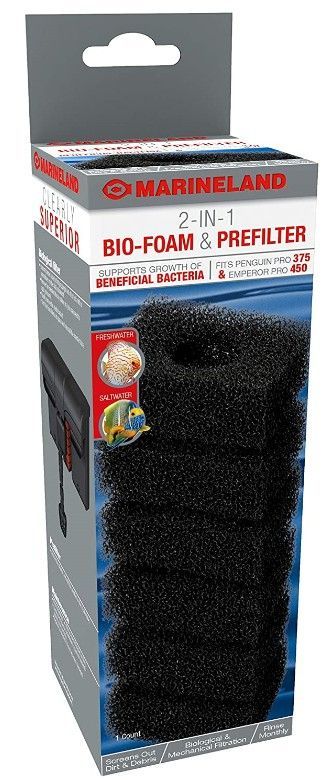 Marineland 2 in 1 Bio Foam Prefilter - Penguin Pro 375 & Emperor Pro 450