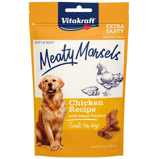 Vitakraft Meaty Morsels Mini Chicken Recipe with Sweet Potato Dog Treat