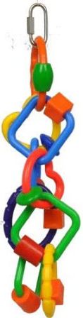 AE Cage Company Happy Beaks Plastic Rings and Blocks Bird Toy