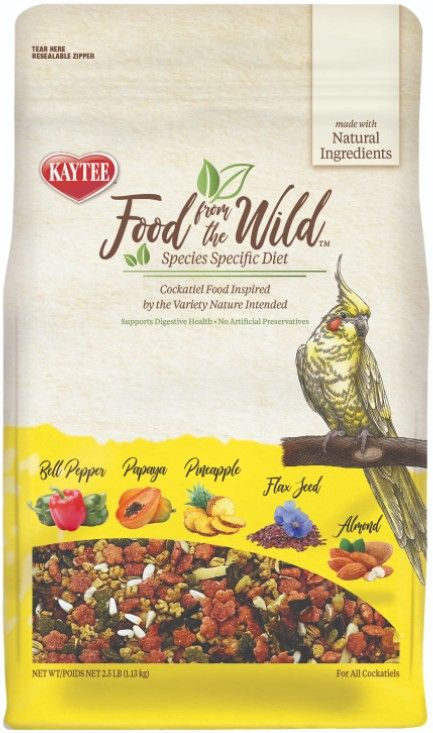 Kaytee Food From The Wild Cockatiel Food For Digestive Health 