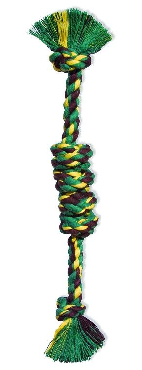 Mammoth Cottonblend Monkey Fist Bar Flossy Dog Toy 18 INCH Large