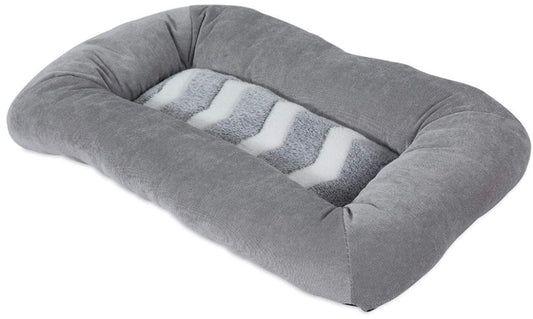 Precision Pet Snoozz ZigZag Mat Pet Bed Gray And White 