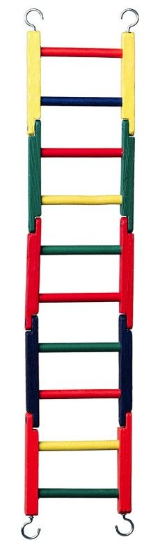 Prevue Carpenter Creations Jointed Wood Bird Ladder 20 Inch Long Multicolor