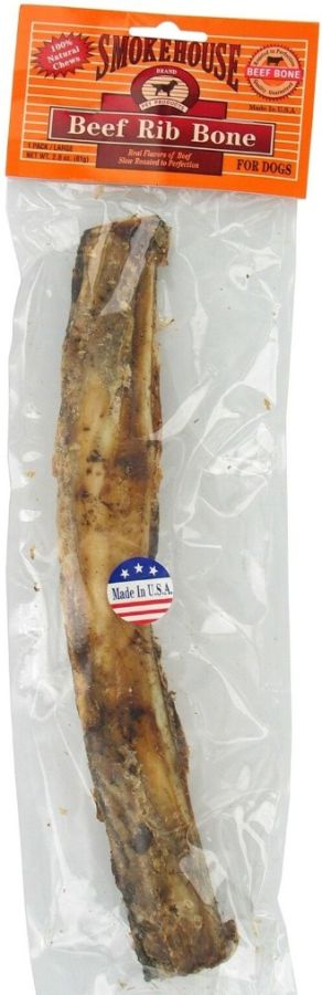 Smokehouse Beef Rib Bone Natural 12" Long Dog Treat