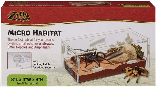 Zilla Micro Habitat Terrestrial for Ground Dwelling Small Pets