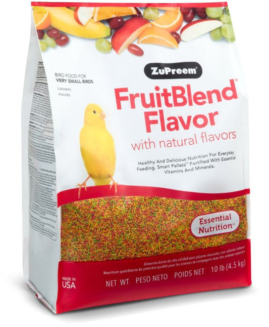 ZuPreem FriutBlend withNatural Fruit Flavors Pellet Bird Food for Very Small Birds (Canary and Finch)