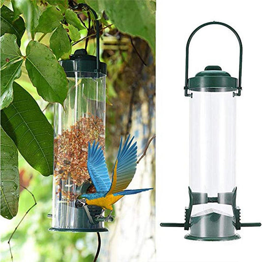 Bird Feeder Hanging Food Dispenser Parrot Food Box for Outdoor Balcony - Super-Petmart