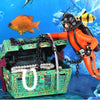 Fish Tank Ornament Hunter Diver Treasure Figure - Super-Petmart