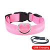 USB Charging Led Dog Collar Flashing Glowing Light Dog Collars Nylon Adjustable Small Pet Luminous Safety Collar For Dogs Cats - Super-Petmart