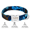 Personalized Dog Collar Nylon Print Dog Collars Customized Puppy Pet Collar Engraved Name ID for Small Medium Large Big Dogs Pug - Super-Petmart
