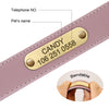 Dog Collar Personalized Engraved Dog Nameplate Collar Leather Padded Pet Puppy ID Collars Reflective For Small Medium Large Dogs - Super-Petmart