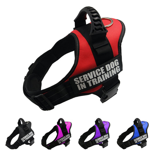 K9 Harness for Dogs, Reflective Adjustable Pet Dog Harnesses Vest Dog Collar for Husky Shepherd Small Medium Large Dogs Supplies - Super-Petmart