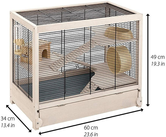 Hamster habitat cage hamster villa sturdy wooden structure black(US - Super-Petmart