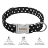 Personalized Dog Collar Nylon Print Dog Collars Customized Puppy Pet Collar Engraved Name ID for Small Medium Large Big Dogs Pug - Super-Petmart