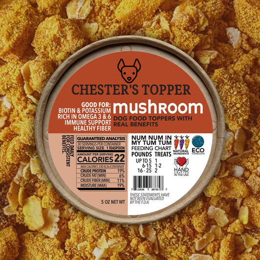 CHESTER'S LIONS MANE DOG FOOD TOPPER FOR BRAIN AND AGE SUPPORT - Super-Petmart