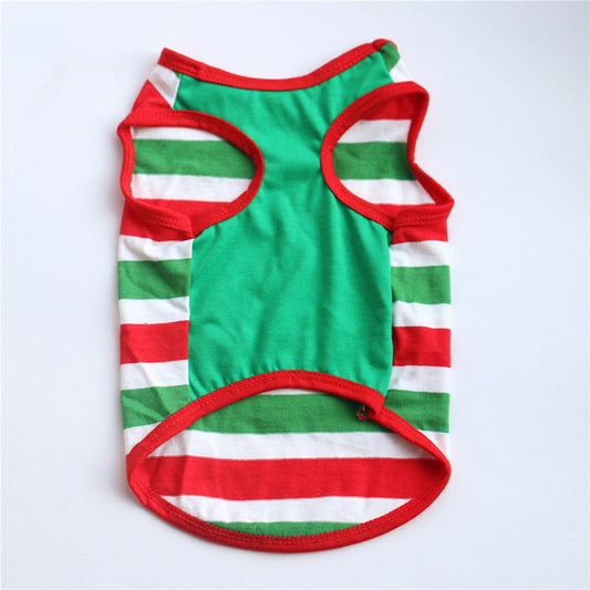 Pet Dog Clothing Cotton Stripe Vest Puppy Cotton - Super-Petmart