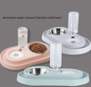 Stainless Steel Pet Bowls with Automatic Water Bottle