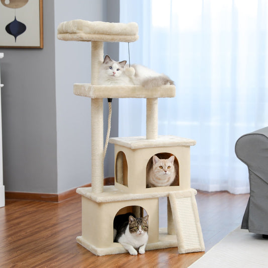 Cat Tree Entertainment Tower with Stairs - Super-Petmart