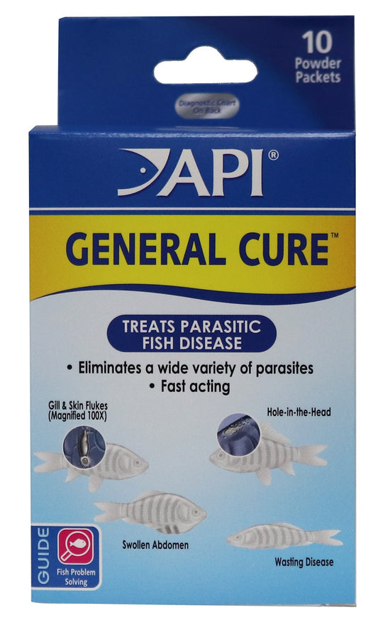 30 count (3 x 10 ct) API General Cure Powder Treats Parasitic Fish Disease