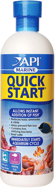 48 oz (3 x 16 oz) API Marine Quick Start Allows Instant Addition of Fish