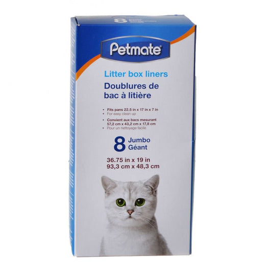 120 count (15 x 8 ct) Petmate Litter Box Liners Jumbo